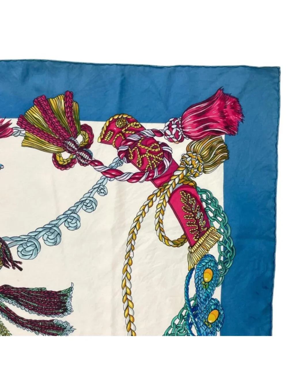 Hermes Carre 90 le Timbalier Timpani Player Scarf Silk Multicolor